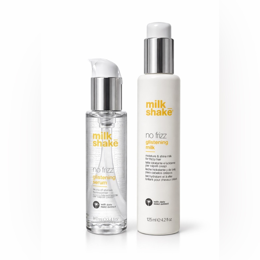 No Frizz Glistening Serum and Milk - Silver and White
